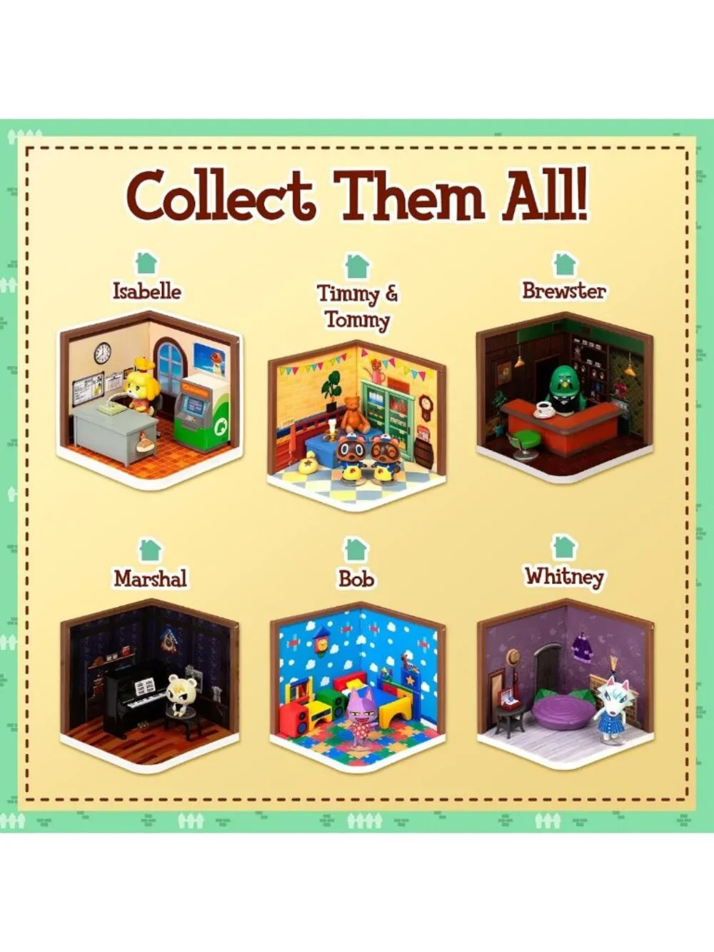 Animal Crossing Blind Box Figurine Set - 6 Cute Collectible Room Decor Pieces